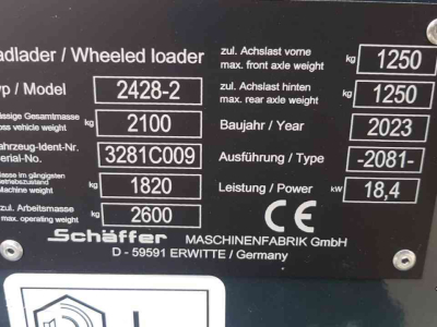 Chargeuse sur pneus Schäffer 2428-2