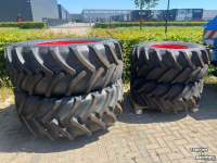 Roues, Pneus, Jantes, Barillets Jumelage  600/65R38 + 540/65R24 Mitas Nieuw op velg