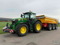 Tracteur John Deere 6250R Tractor 300 Pk + VGM gronddumper 3 asser (30 ton)