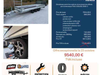 Remorque automobile jusqu’ à 3500 Kg Henra PLateau