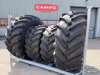 Roues, Pneus, Jantes, Barillets Jumelage Trelleborg 710/70R42 + Mitas 600/70