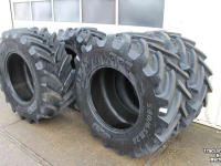 Roues, Pneus, Jantes, Barillets Jumelage BKT 540/65R28 Agrimax RT657 trekkerbanden tractorbanden voorbanden