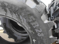 Roues, Pneus, Jantes, Barillets Jumelage BKT 540/65R28 Agrimax RT657 trekkerbanden tractorbanden voorbanden