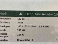 Aérateur de gazon GKB DTA 160 Deep Tine Aerator Beluchter