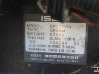 Tracteur porte-outils Iseki SF230FH (SF230 II) frontmaaier zonder maaidek met Tuchel Simplex 120 veegmachine rolbezem
