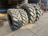 Roues, Pneus, Jantes, Barillets Jumelage Michelin 650/65R42 en 540/65R30. Axiobib 2 VF! Demo-set