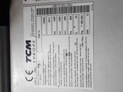 Transpalette électrique TCM Stapelaar PSP 15