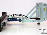 Rabot caoutchouc Qmac Erfschuif met rubbermat Terex aanbouw