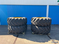 Roues, Pneus, Jantes, Barillets Jumelage Michelin 4x XMCL 480/80R26 JCB 12g.