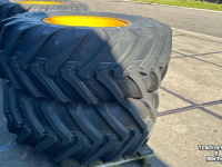Roues, Pneus, Jantes, Barillets Jumelage Michelin 4x XMCL 480/80R26 JCB 12g.
