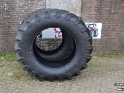 Roues, Pneus, Jantes, Barillets Jumelage Trelleborg 650/65r38 demontage
