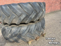 Roues, Pneus, Jantes, Barillets Jumelage  Good Year 18.4R38 Dubbellucht 