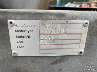 Tonneau de lisier Peecon Mesttank, mestverwerking.