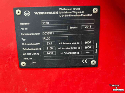 Chargeuse sur pneus Weidemann 1160