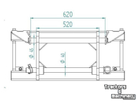 Adaptateur Qmac MERKADAPTER BLANCO-JCB QUICK HITCH