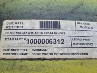 Roues, Pneus, Jantes, Barillets Jumelage John Deere Velgen 15x34 Titan verstelbaar 12 gaats