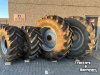 Roues, Pneus, Jantes, Barillets Jumelage Michelin set MachXbib 600/70R30 en 710/70R42  Case-IH Magnum NewH T8