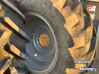 Roues, Pneus, Jantes, Barillets Jumelage Michelin set MachXbib 600/70R30 en 710/70R42  Case-IH Magnum NewH T8