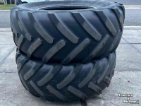Roues, Pneus, Jantes, Barillets Jumelage Michelin 2x Mach X BiB 710/70R38 Banden