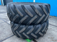 Roues, Pneus, Jantes, Barillets Jumelage Michelin 2x Mach X BiB 710/70R38 Banden