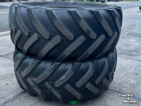 Roues, Pneus, Jantes, Barillets Jumelage Michelin 2x Mach X BiB 710/70R38 Banden