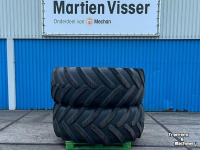 Roues, Pneus, Jantes, Barillets Jumelage Michelin 2x Mach X BiB 710/70R38 Banden