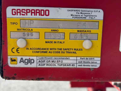 Bineuse Gaspardo HP F6