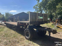 Semi-remorque surbaissé  Oplegger 13 meter lang incl dolly