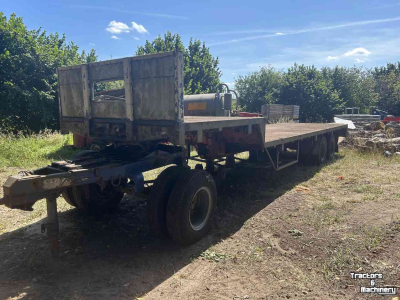 Semi-remorque surbaissé  Oplegger 13 meter lang incl dolly