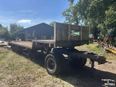 Semi-remorque surbaissé  Oplegger 13 meter lang incl dolly