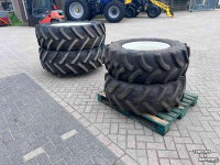 Roues, Pneus, Jantes, Barillets Jumelage Trelleborg 480/70R34 + 380/70R24 verstelbare velgen
