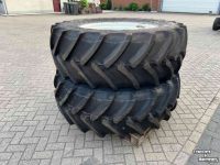 Roues, Pneus, Jantes, Barillets Jumelage Mitas 540/65R34 NIEUW incl. NH velgen