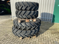 Roues, Pneus, Jantes, Barillets Jumelage Michelin Agribib 13.6R38 + 13.6R24 op verstel velgen