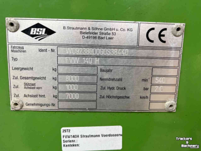 Remorque distributrice Strautmann FWH 140 H
