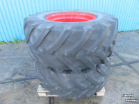 Roues, Pneus, Jantes, Barillets Jumelage Pirelli 600/65R28 op Fendt velgen 10 gaats