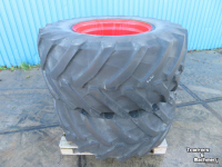 Roues, Pneus, Jantes, Barillets Jumelage Pirelli 600/65R28 Fendt 10 gaats 60%