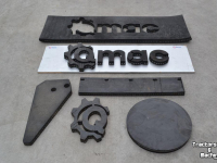 Rabot caoutchouc Qmac RUBBERMAT 1.50 ZONDER STAAL