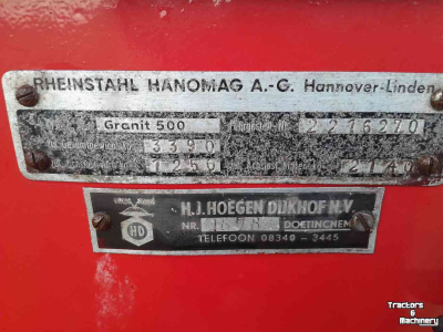 Tracteurs anciens Hanomag Granit 500