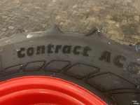 Roues, Pneus, Jantes, Barillets Jumelage Continental 540/65R28 op Fendt velg