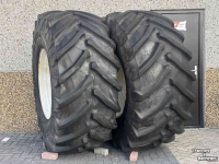 Roues, Pneus, Jantes, Barillets Jumelage Trelleborg Set TM900  800/65R38 op velg asgat 280/335/10gaats  48mm