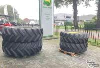 Roues, Pneus, Jantes, Barillets Jumelage  Voor 420/70-R28 Achter 520/70-R38