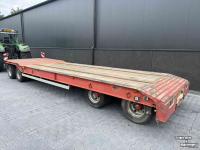 Semi-remorque surbaissé Burg 4-asser dieplader aanhanger met containerrail