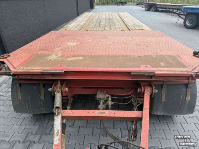 Semi-remorque surbaissé Burg 4-asser dieplader aanhanger met containerrail
