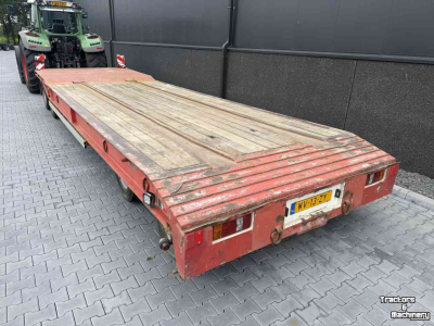 Semi-remorque surbaissé Burg 4-asser dieplader aanhanger met containerrail