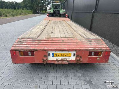 Semi-remorque surbaissé Burg 4-asser dieplader aanhanger met containerrail