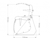 Benne à grappin / Fourche à grappin Qmac KROKODILLENBAK 2.60M MAXI