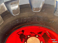 Roues, Pneus, Jantes, Barillets Jumelage Michelin 405/70R20 op velg