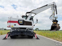Pelles sur pneus Caterpillar Cat M314F - Engcon + bakkenwagen Mobiele graafmachine Midejo