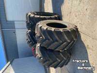 Roues, Pneus, Jantes, Barillets Jumelage Michelin 900/50R42 + 710/55R30 MachXbib compleet op velgen