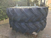 Roues, Pneus, Jantes, Barillets Jumelage Ford 13.6-38 Vredestein 3 ster 34 inch